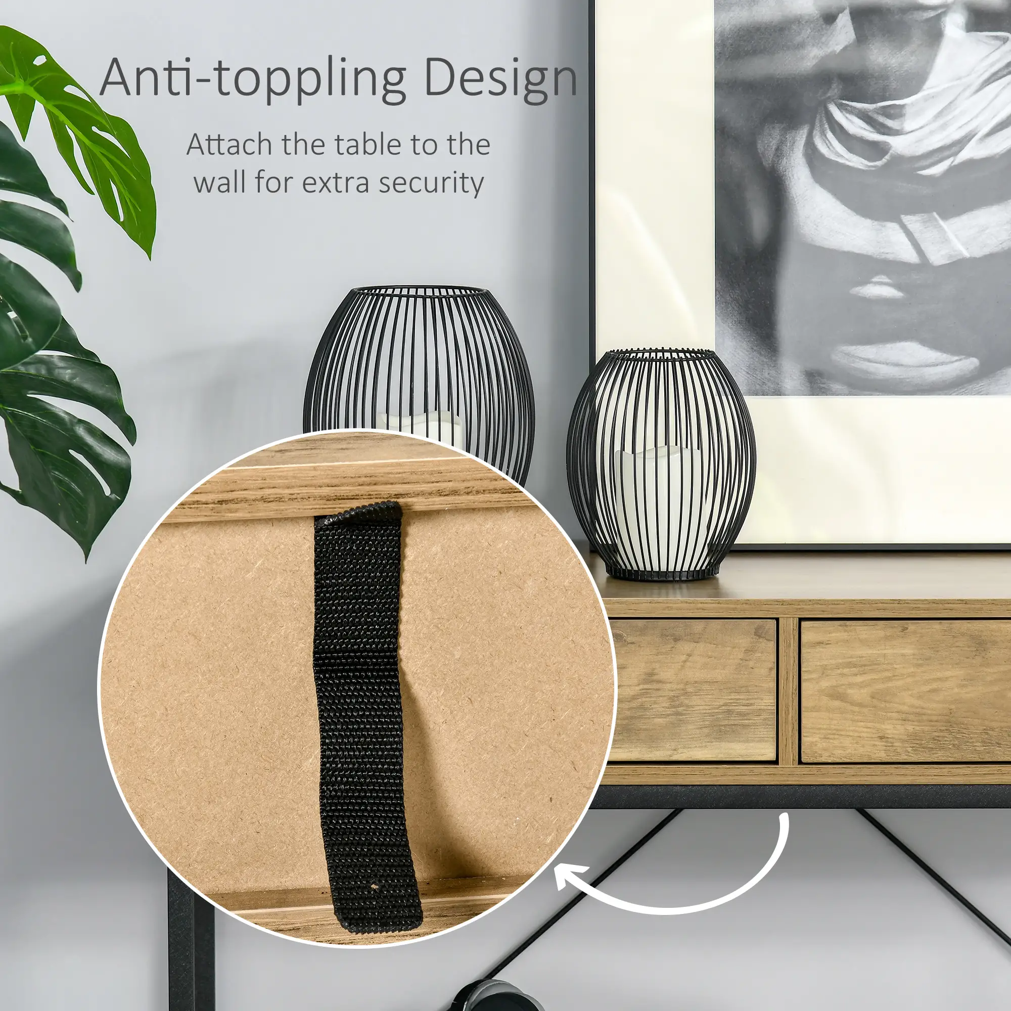 Vintage Sofa Console Table, Entryway Table with Drawers, Storage Shelf