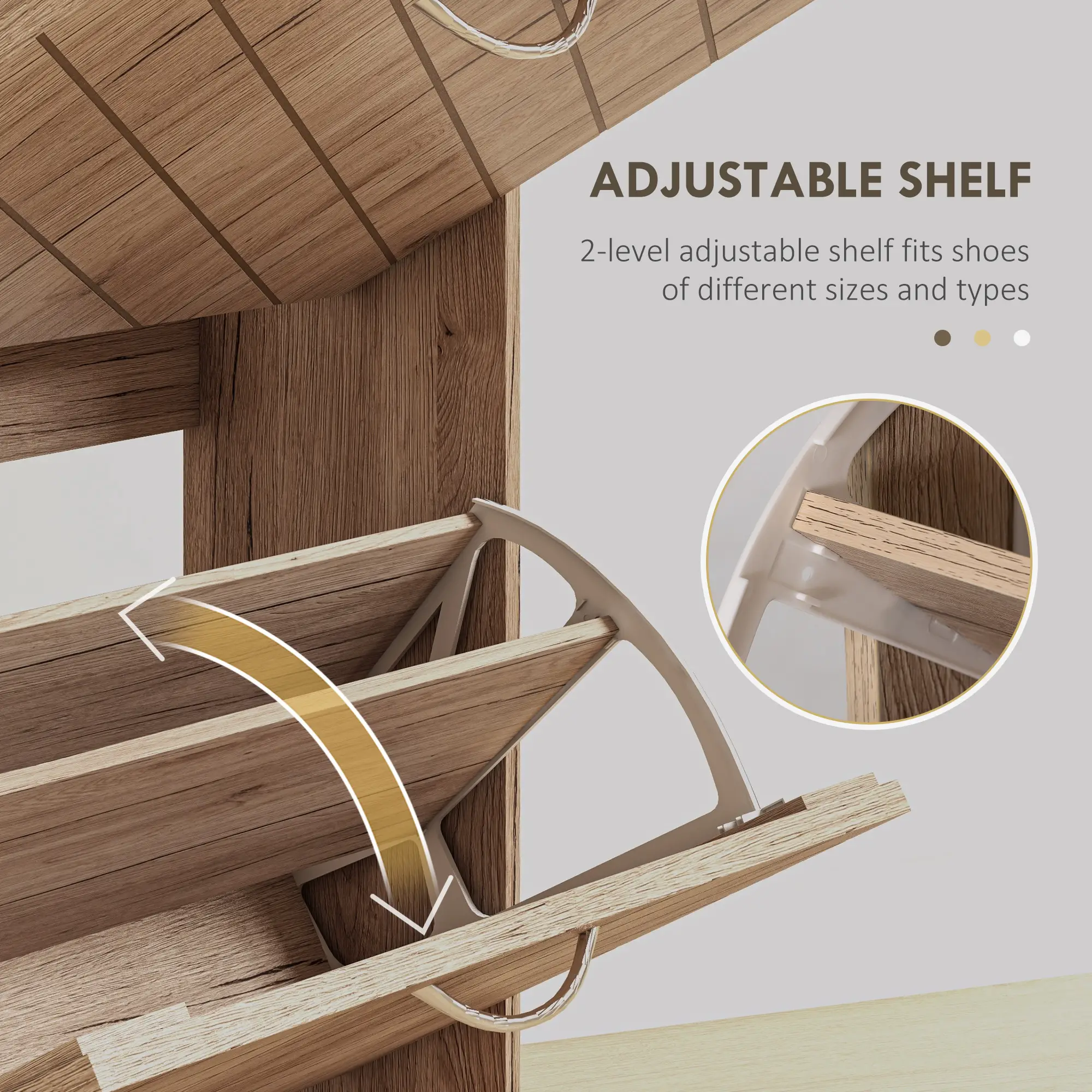 Shoe Storage Cabinet with 3 Flip Drawers, Narrow and Slim, 12 Pair of Shoes Organizer for Hallway, Entryway