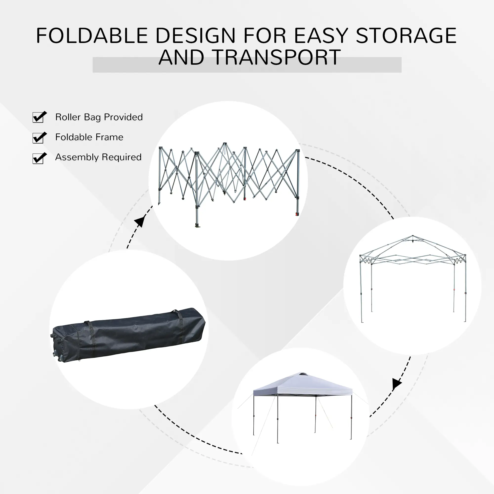 10' x 10' Pop Up Canopy Tent with Airy Top Vents and Wheeled Carry Bag for Outdoor