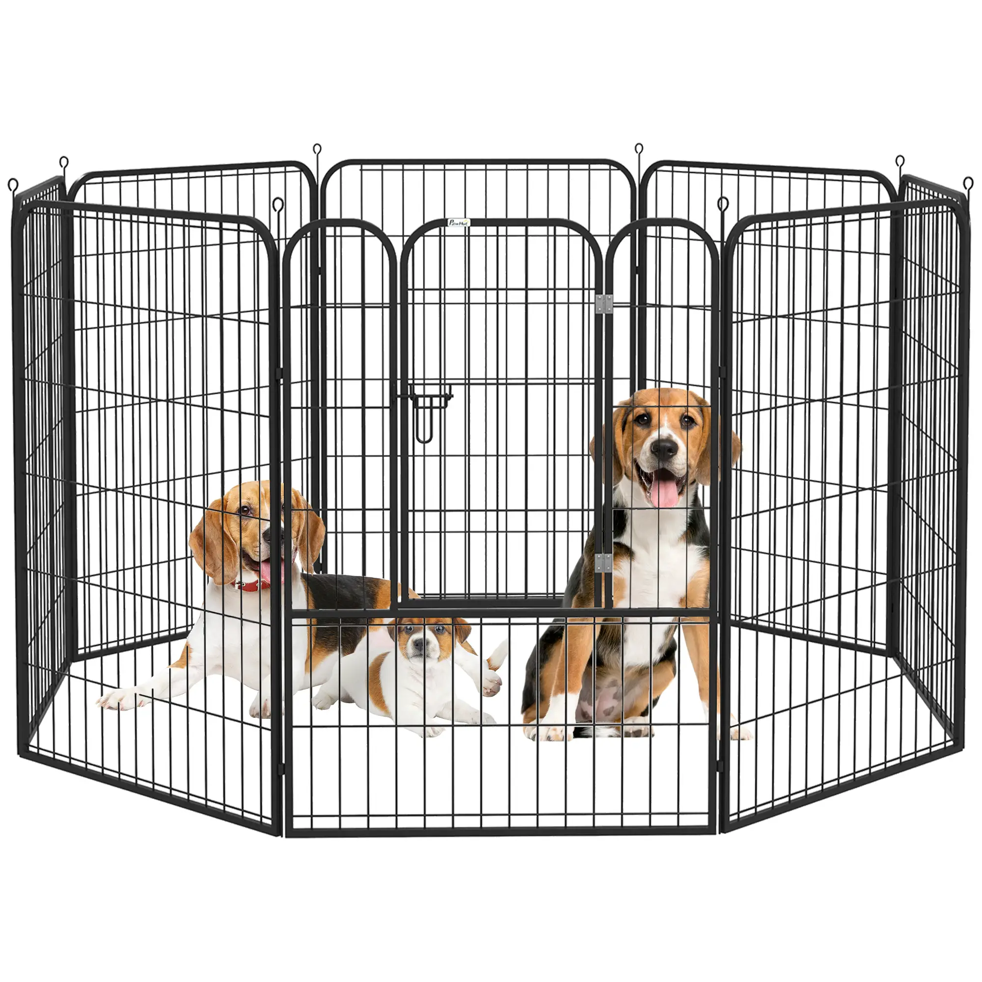  8 Panel 39"H Pet Playpen Play Yard Fence Home DIY Heavy-Duty Metal Foldable Indoor Outdoor