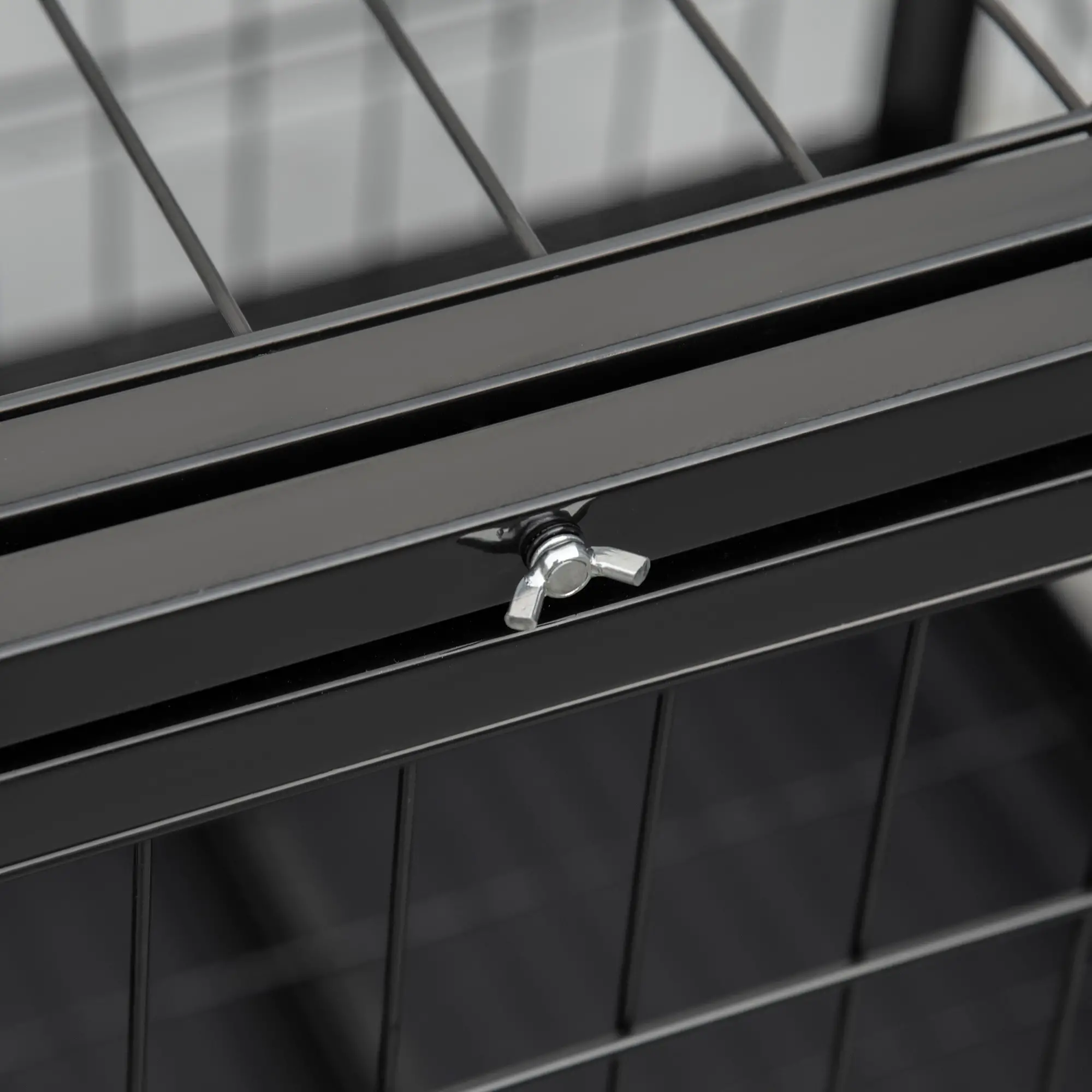 Heavy Duty Dog Crate Cage for Medium Small Dogs Cats with Two Doors, Lockable Wheels, Removable Tray, 36" x 24" x 27"