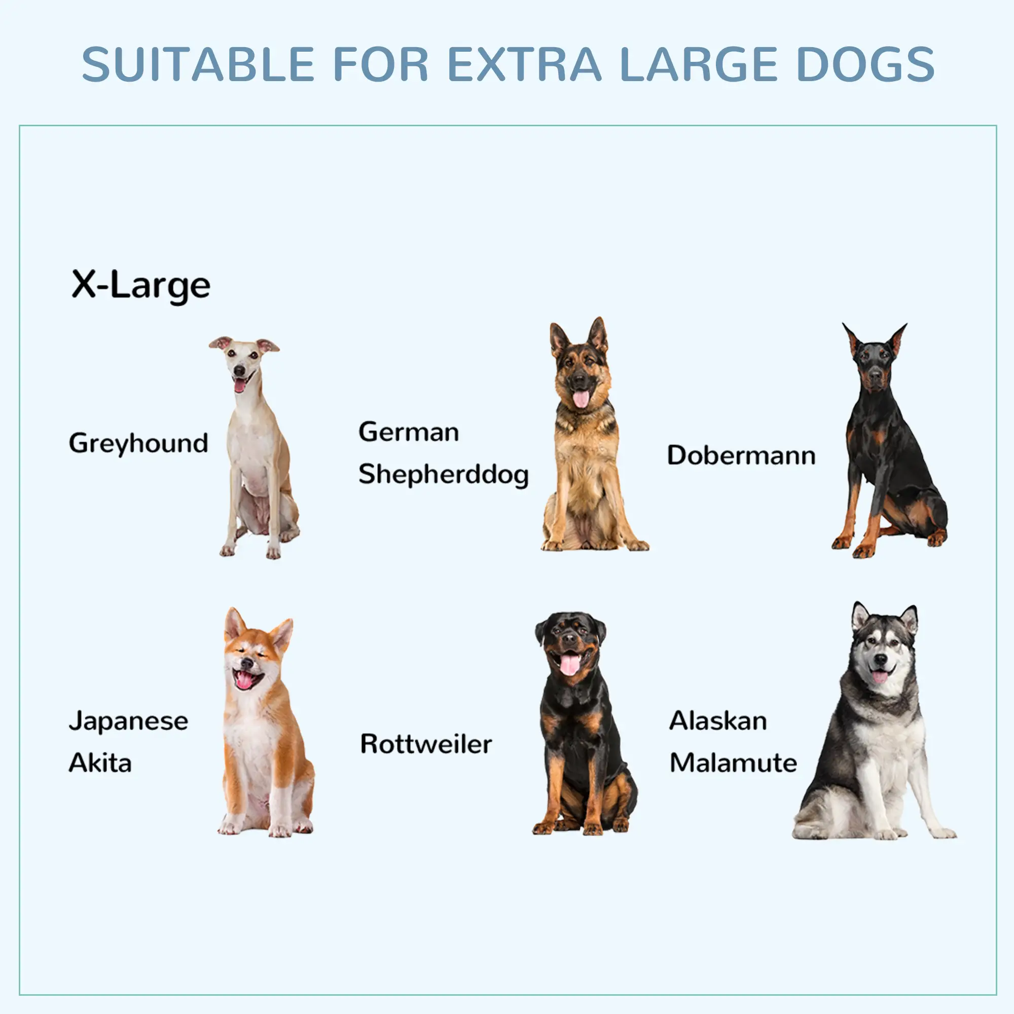 Heavy Duty Dog Crate Cage for Large Dogs Cats with Two Doors, Lockable Wheels, Removable Tray, 43" x 30" x 32''