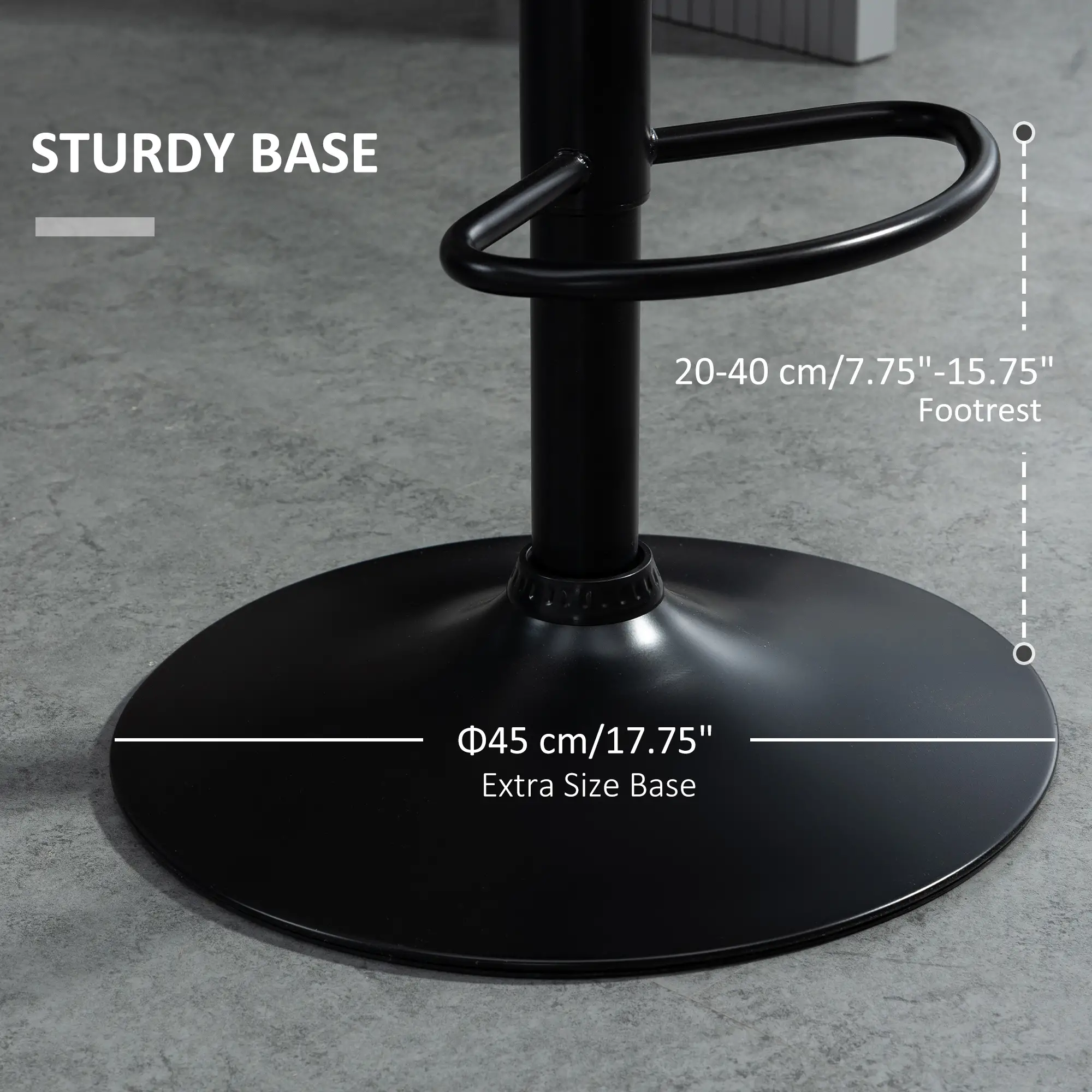 Bar Stool Set of 2 Fabric Adjustable Height Armless Upholstered Counter Chairs with Swivel Seat