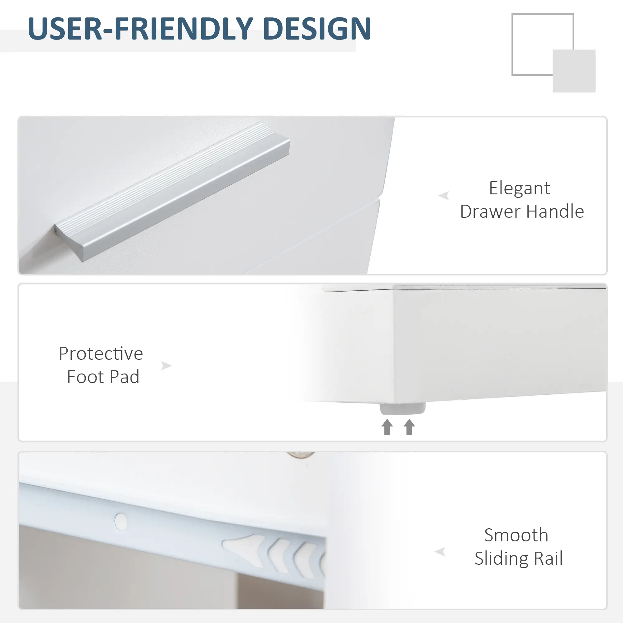 L-Shaped Rotating Computer Desk Home Office Study Workstation with Storage Shelves, Cabinet and Drawer