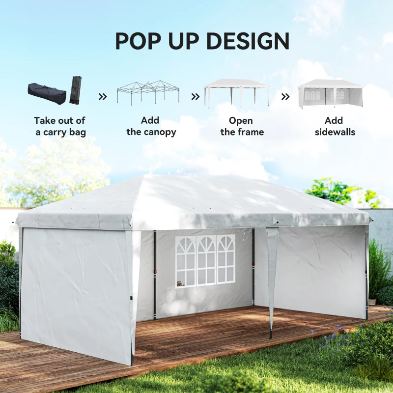  10' x 20' Outdoor Pop Up Canopy Tent Party Tent Instant Shelter W/ Carrying Bag