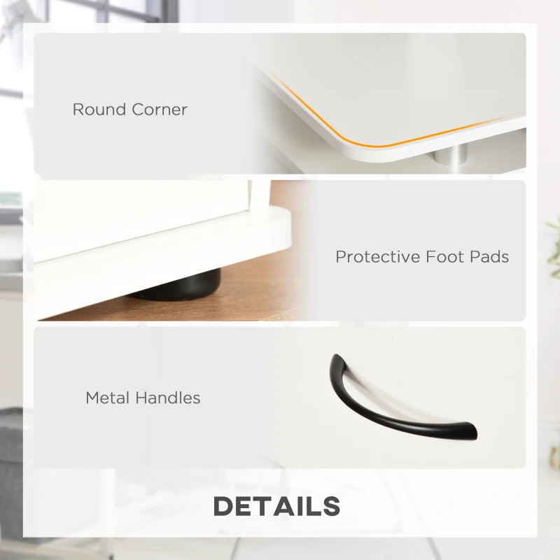 Computer Desk with Keyboard Tray, Home Office Desk with Drawers, CPU Stand, Printer Stand and Open Shelves