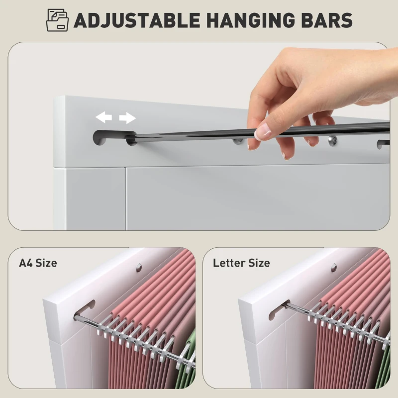 Vertical Filing Cabinet with 2 Drawers, Rustic Farmhouse Office Storage Cabinet for A4, Letter Size