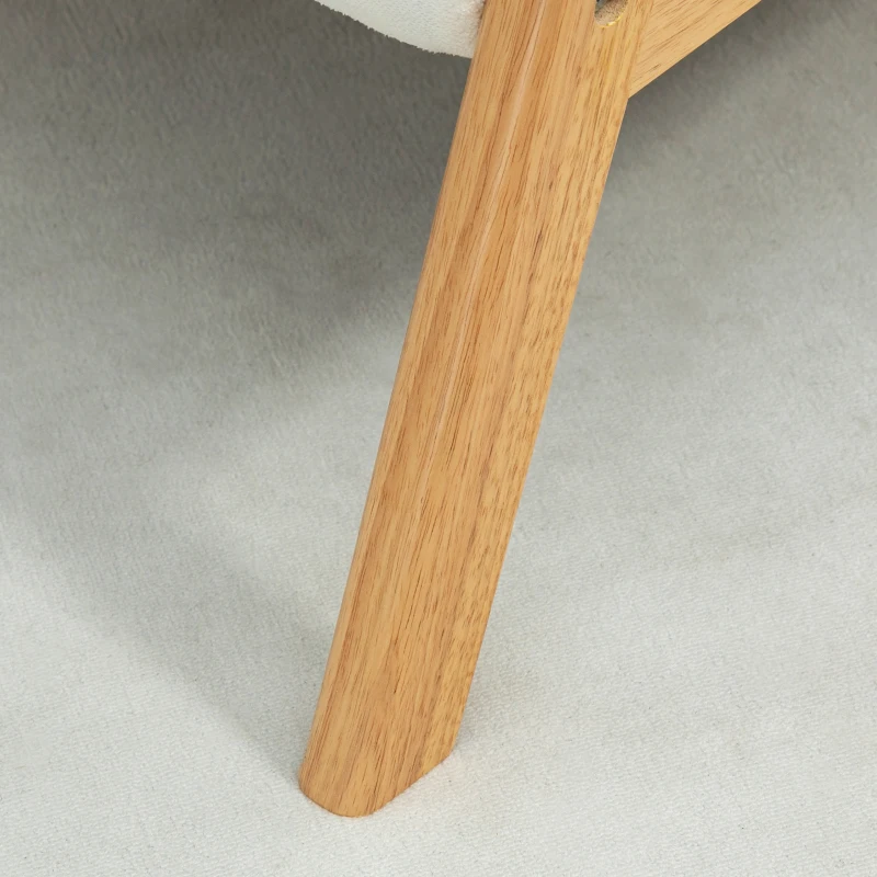 Armchair Upholstered Lounge Chair with Rubber Wood Frame Throw Pillows and Comfortable Cushion