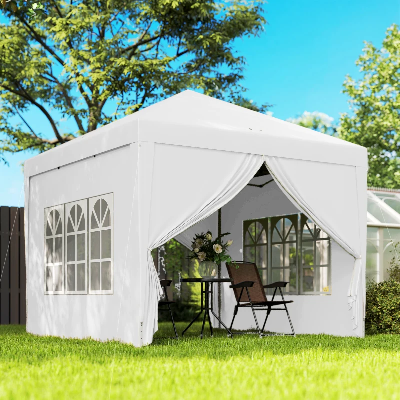 10'x10' Outdoor Pop Up Party Tent Wedding Gazebo Canopy with Carrying Bag