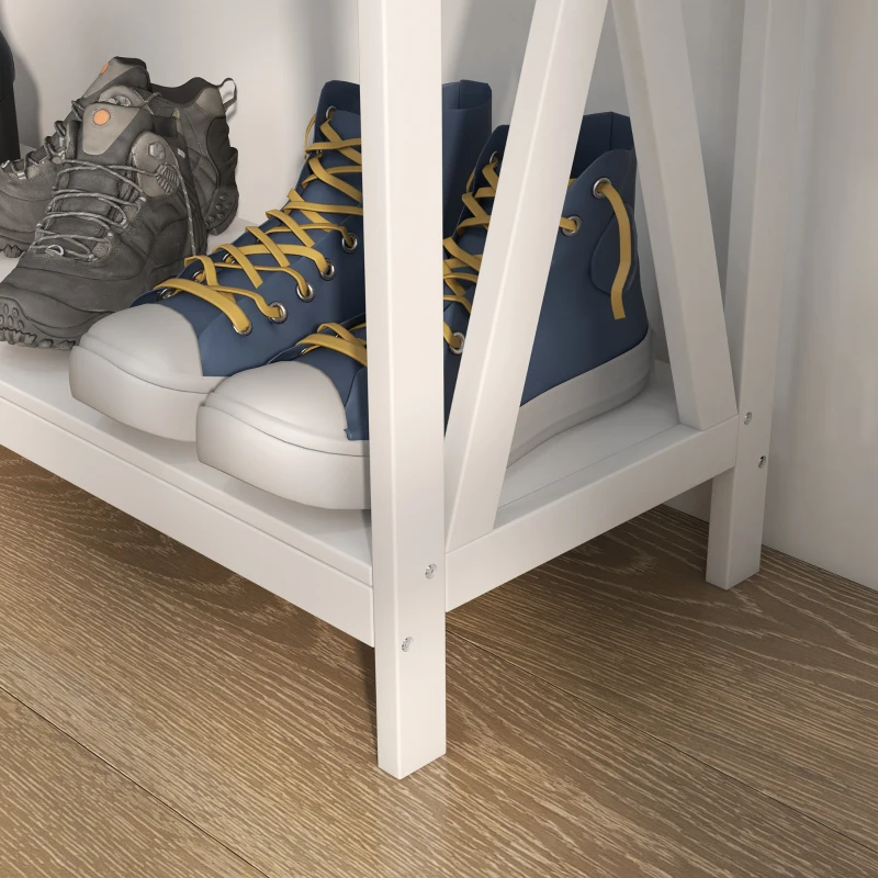  39" Console Table, 2 Tier X-Design Narrow Entryway Table with Drawer and Storage Shelf for Behind Couch