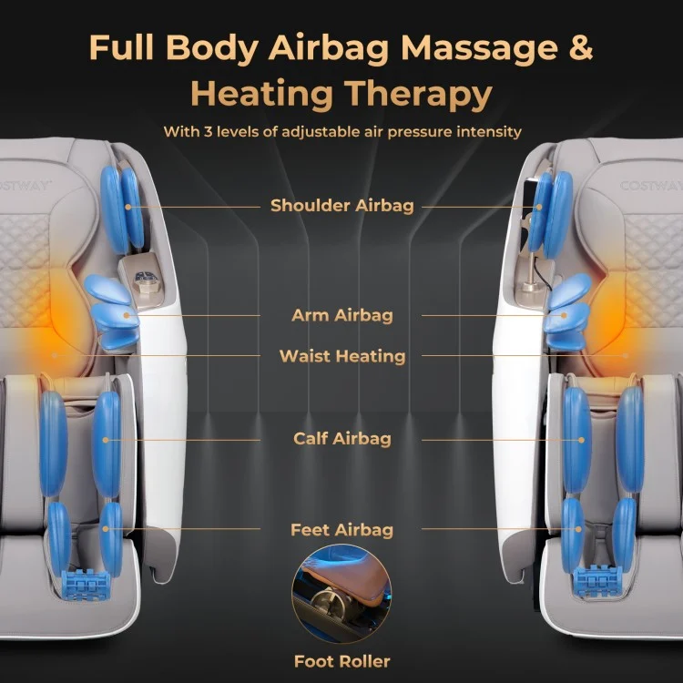 Full Body Massage Chair with Waist Heating & Airbag Massage