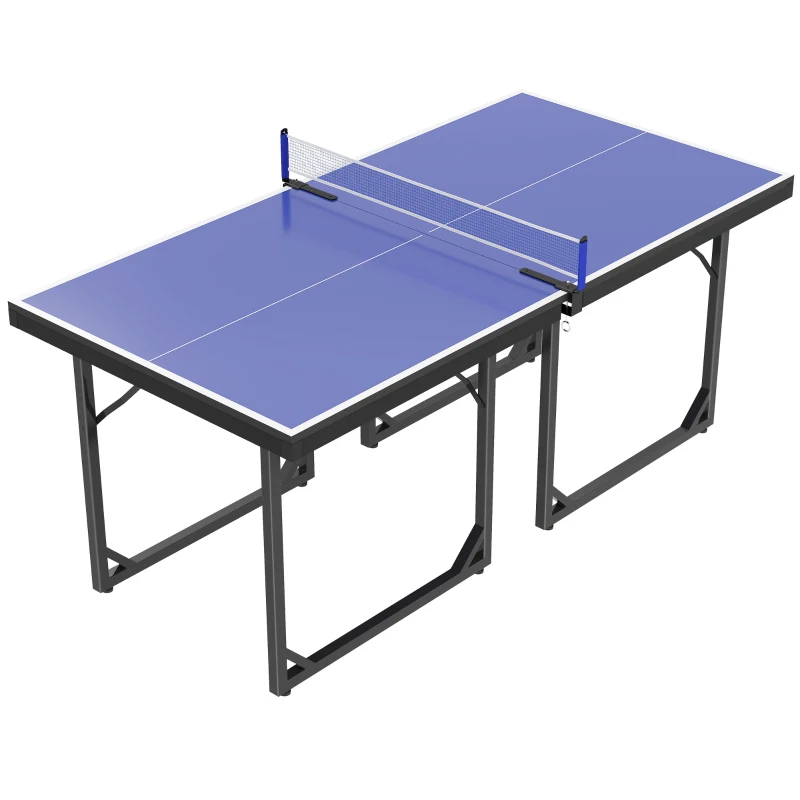  6x3ft Compact Midsize Table Tennis Table Multi-Use Family Ping-pong Table Free Standing Folding