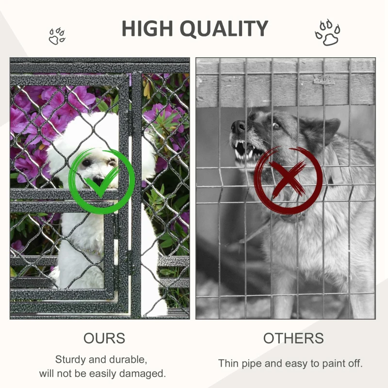 Heavy Duty Dog Crate w/ Wheels, Openable Top, Removable Tray, Bowl, for Large Dogs-Sized Dogs, 36.4" x 24.4" x 31.1"