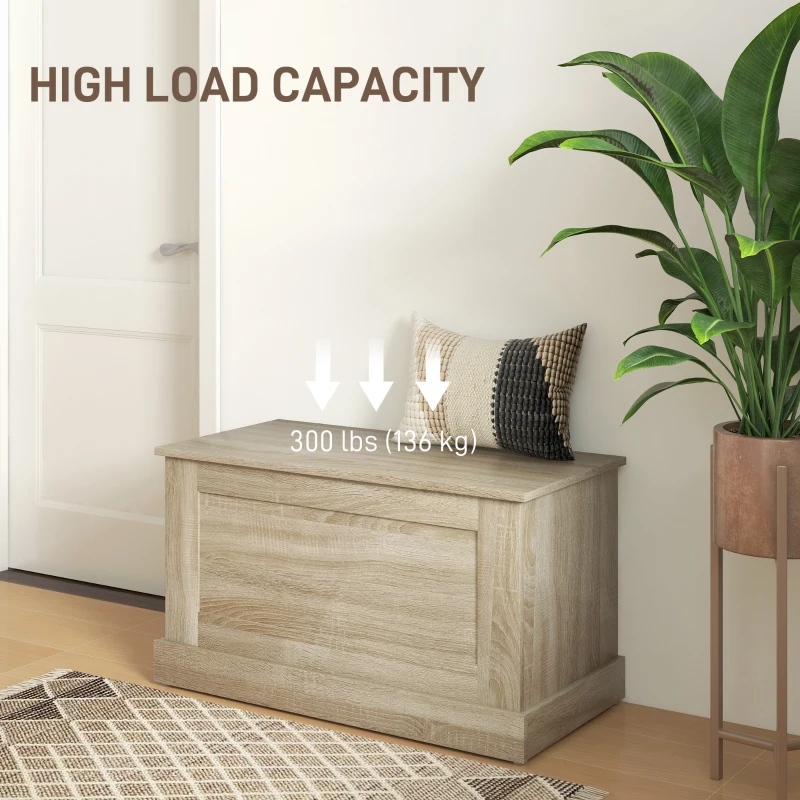 31.5 Inches Storage Chest, Storage Trunk with Safety Hinge, Wooden Box