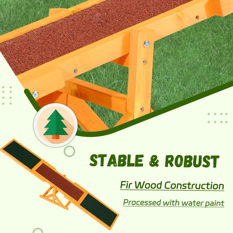  Wood Pet Seesaw Platform Dog Agility Training Equipment Run Game Toy Weather Resistant 