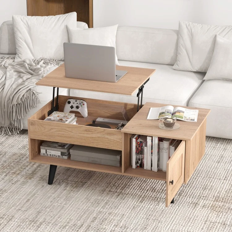 Lift Top Coffee Table with Storage and Hidden Compartment