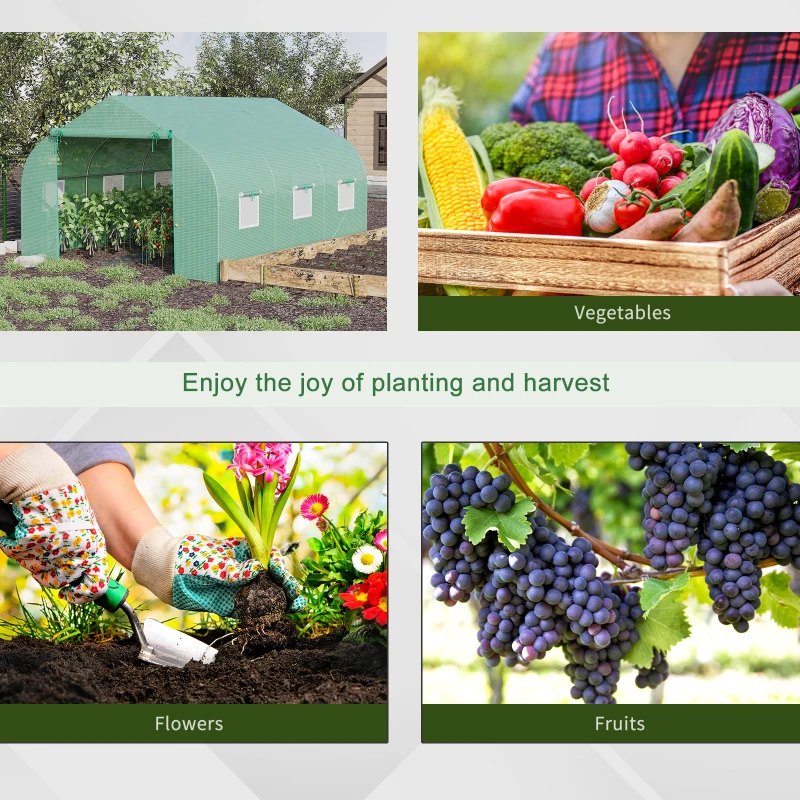  Walk-In Greenhouse Portable Garden Plant Flower Seed Greenhouse W/ Premium Steel Frame