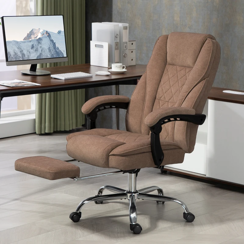 Massage Office Chair, Heated Reclining Computer Chair with Adjustable Height and Footrest