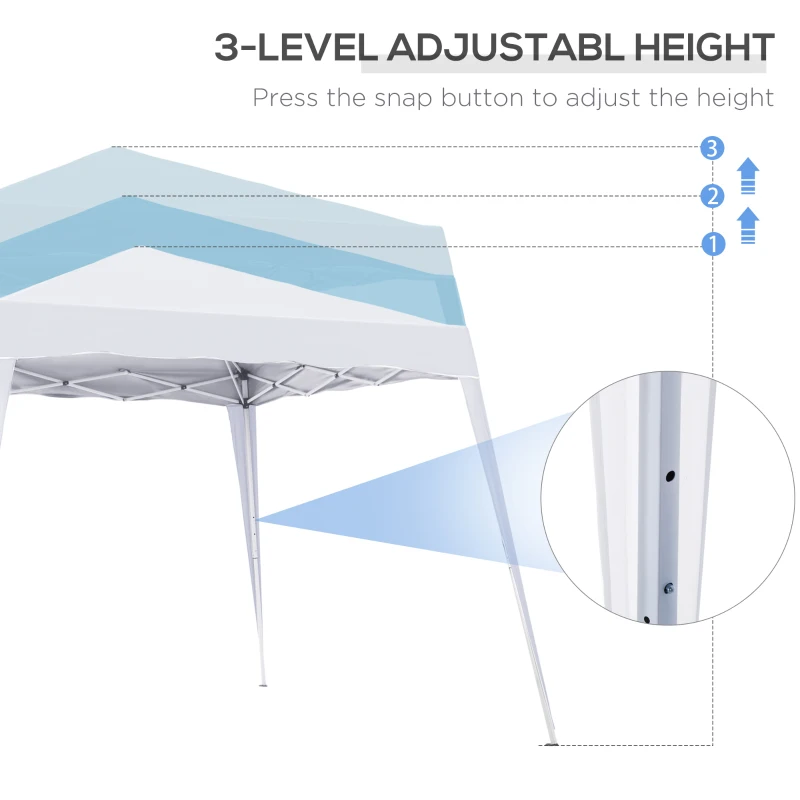 8' x 8' Pop Up Canopy, Outdoor Foldable Tent, Portable Canopy Tent with Carrying Bag