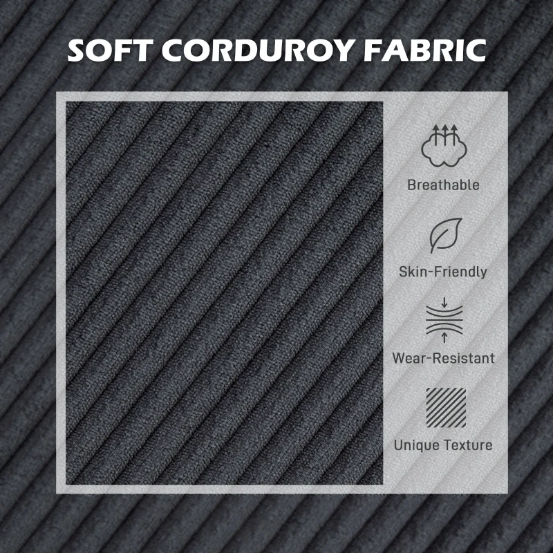 L Shaped Couch, L Shape Sofa with Chaise Lounge and Spring Cushion