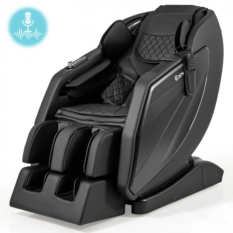 4D Full Body Zero Gravity Massage Recliner with Airbags Heater and Foot Rollers