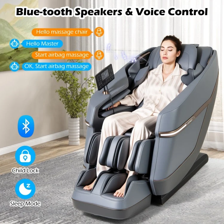 Full Body Zero Gravity Massage Chair SL Track Recliner with Touch Screen
