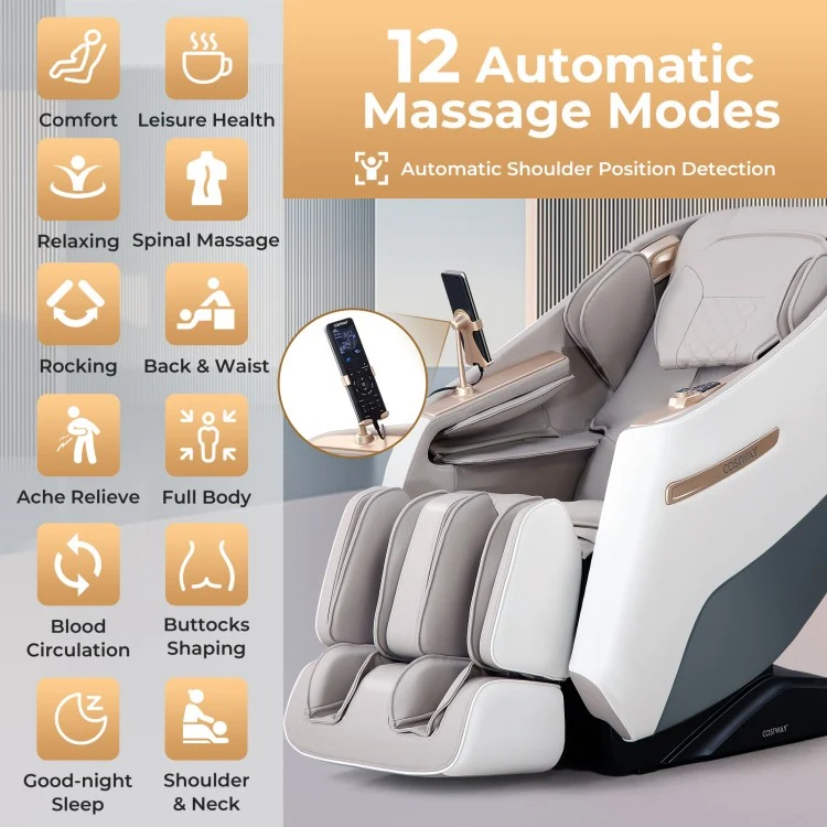 Full Body Massage Chair with Waist Heating & Airbag Massage