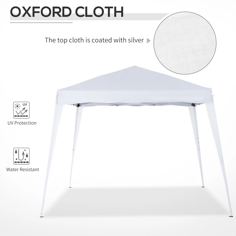 8' x 8' Pop Up Canopy, Outdoor Foldable Tent, Portable Canopy Tent with Carrying Bag