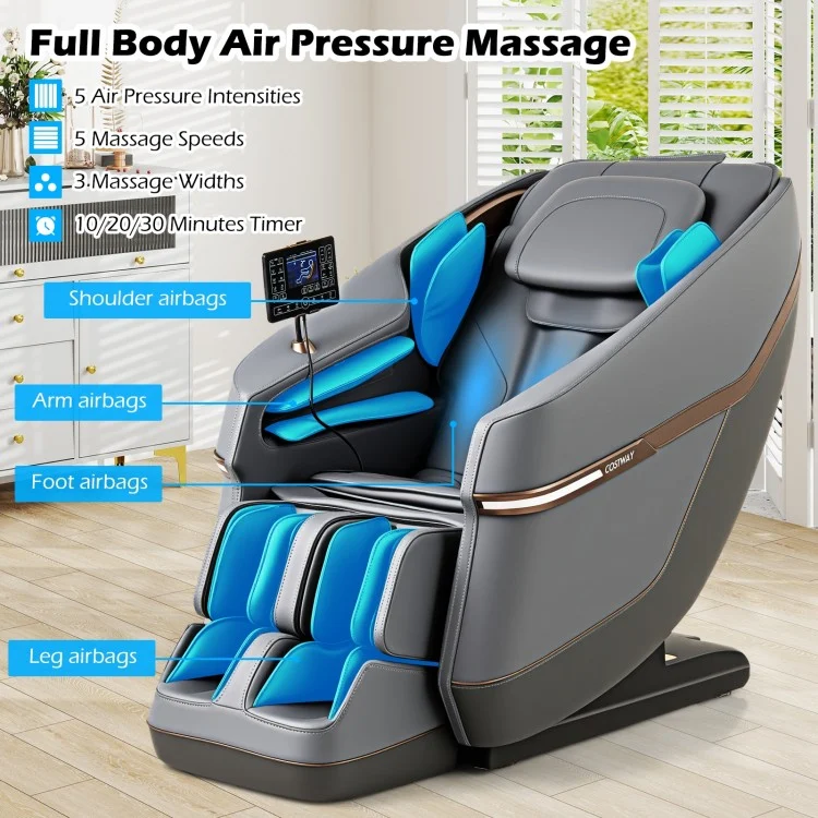 Full Body Zero Gravity Massage Chair SL Track Recliner with Touch Screen