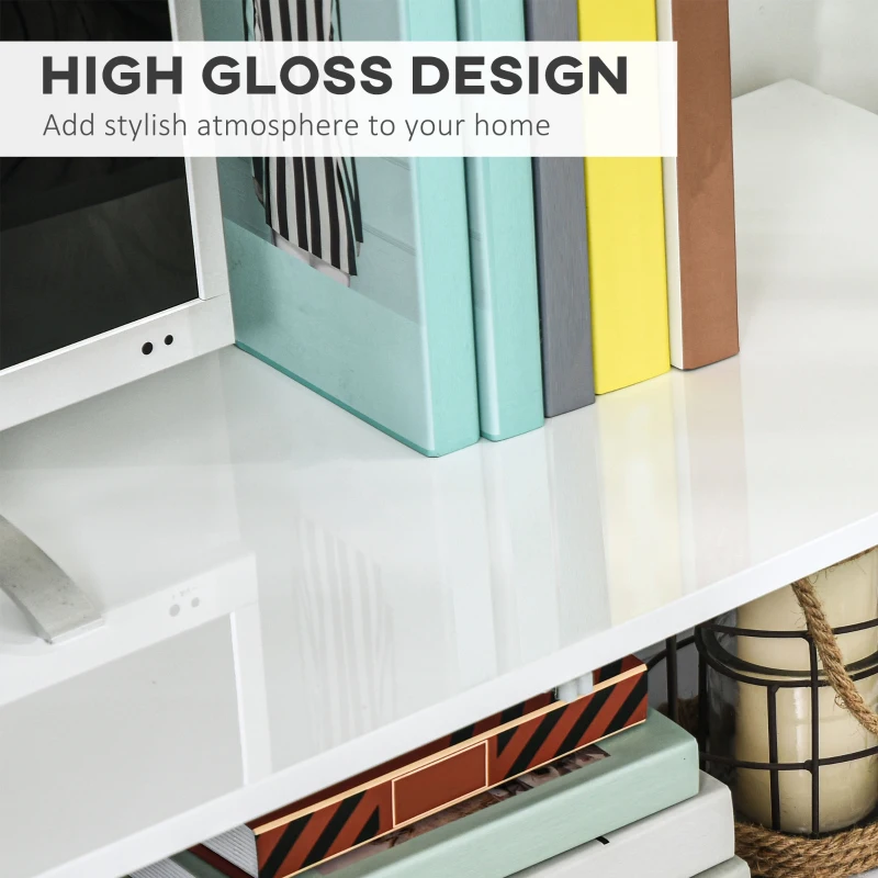 Lighted TV Stand for TVs up to 75", TV Cabinet with Storage 