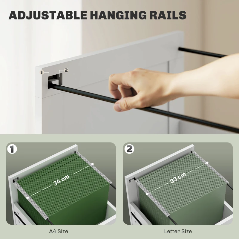 Computer Desk with 3 Drawers, Farmhouse Home Office Desk with File Drawer and Wood Grain Top