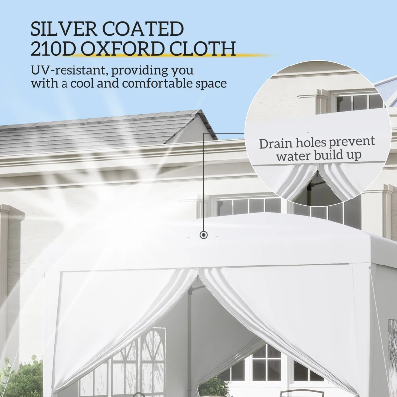 10'x10' Outdoor Pop Up Party Tent Wedding Gazebo Canopy with Carrying Bag