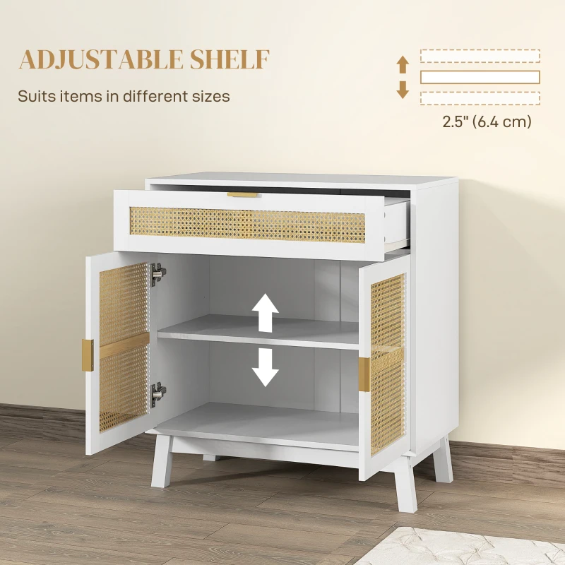 Sideboard Storage Cabinet with Rattan Doors