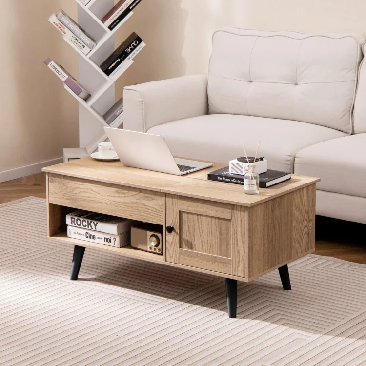 Lift Top Coffee Table with Storage and Hidden Compartment