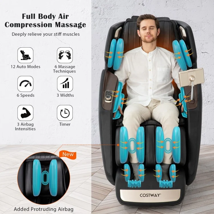 3D SL-Track Full Body Zero Gravity Massage Chair with Thai Stretch