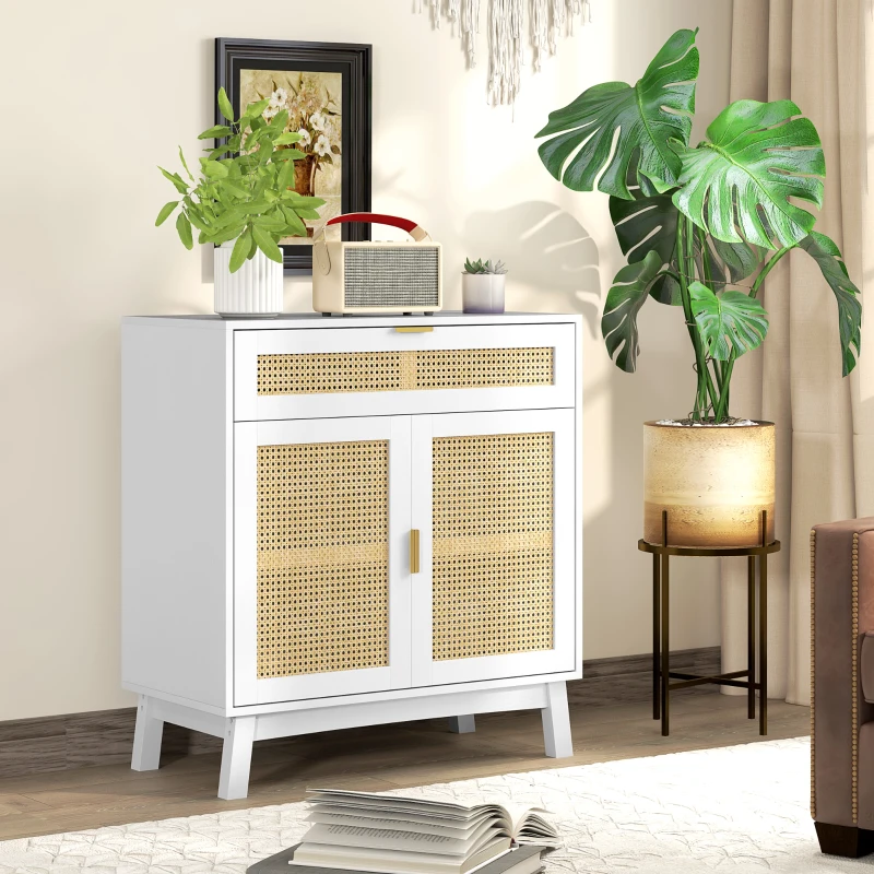Sideboard Storage Cabinet with Rattan Doors