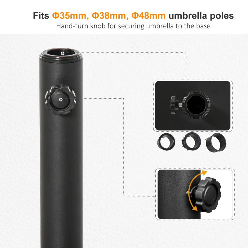 29 lbs Market Umbrella Base Holder 16" Heavy Duty Square Parasol Stand