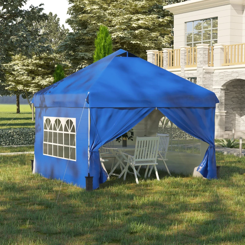  10' x 10' Pop Up Canopy Tent, Instant Sun Shelter, Tents for Parties, with Wheeled Carry Bag