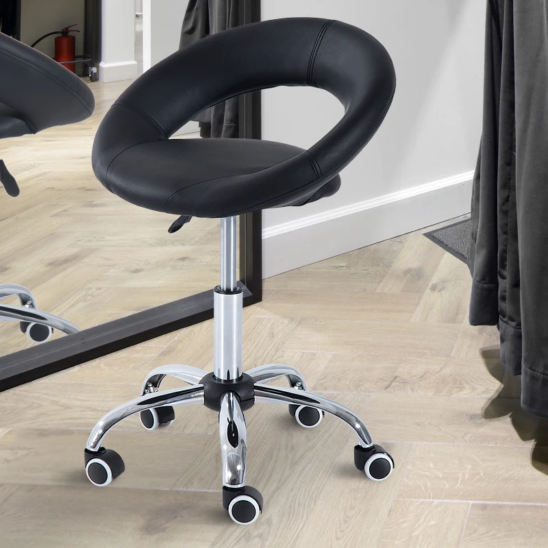 Modern Hydraulic Moon Salon Stool Rolling Swivel Chair Massage Spa Tattoo Pub Bar Stool