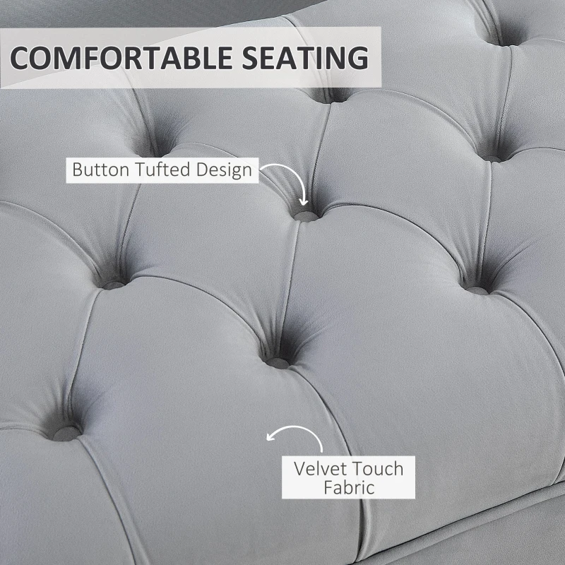  End of Bed Bench, Upholstered Bench, Entryway Shoe Bench with Button Tufted