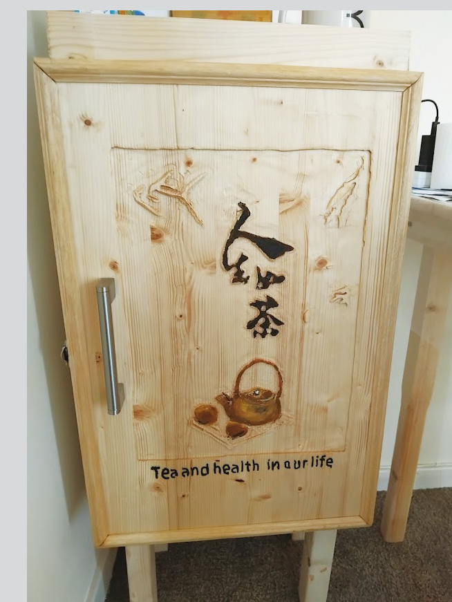 Handcrafted Wooden Tea Cabinet