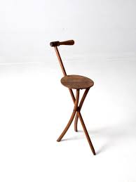 Vintage Wooden Tripod Walking Stick Chair