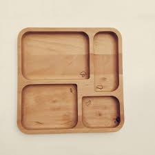 Bamboo Compartment Plate