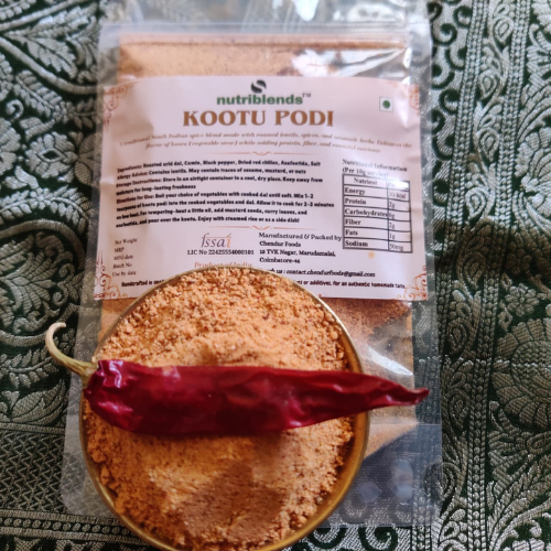 Combo Pack of 4 - Sambar Powder, Rasam Powder, Kootu Powder, VathaKuzhambu Powder