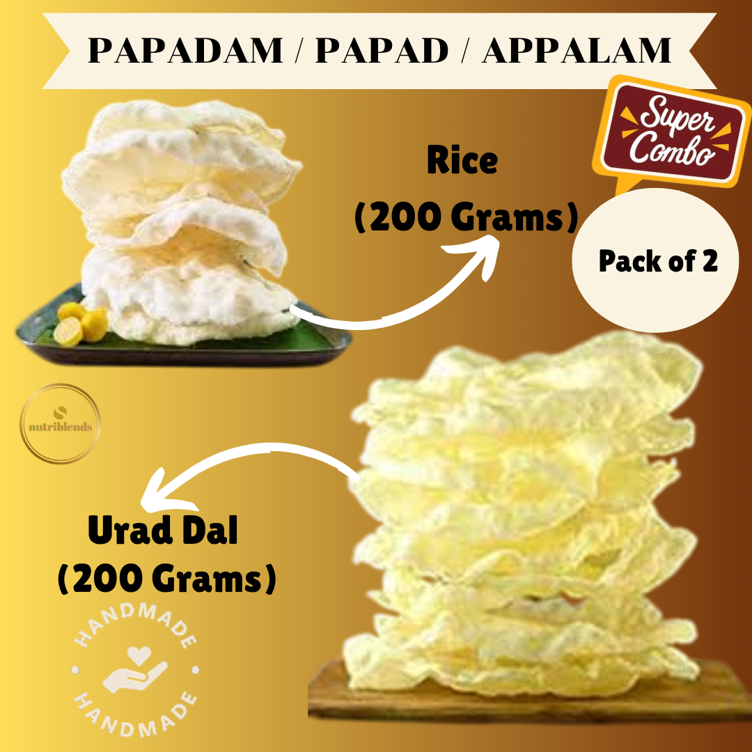 Combo Pack of Arisi Appalam & Ulunthu Appalam
