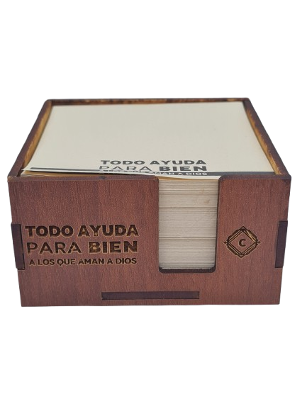 Block de Hoja en caja de madera