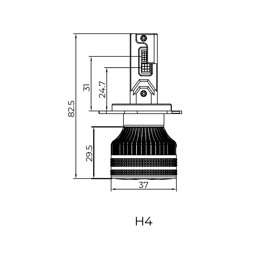 ROADLUME LED Headlight Bulb H4 - 240 Watt - 6500K