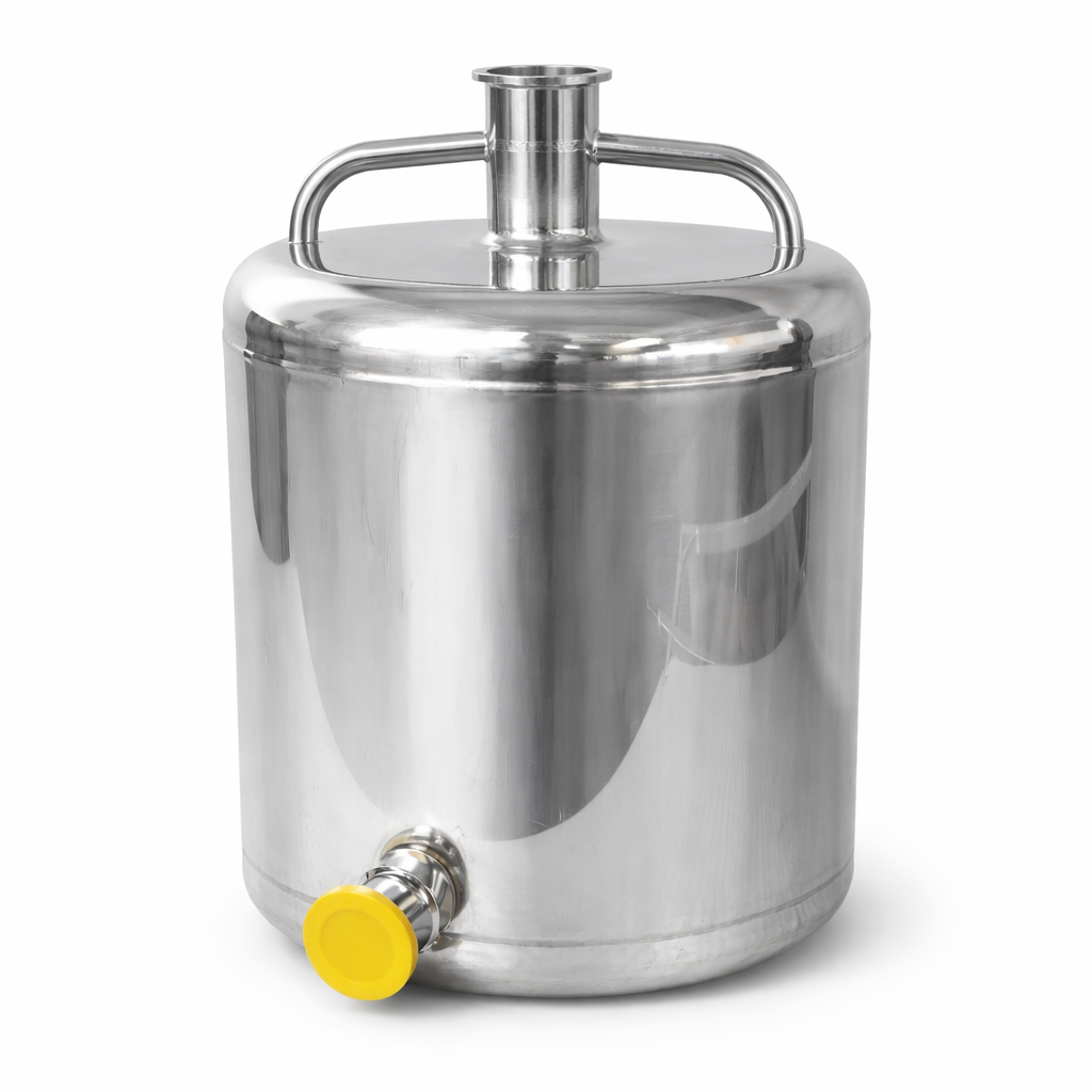 Recipiente Farmacéutico de Acero Inoxidable 316L con Válvula Sanitaria – ProWeld