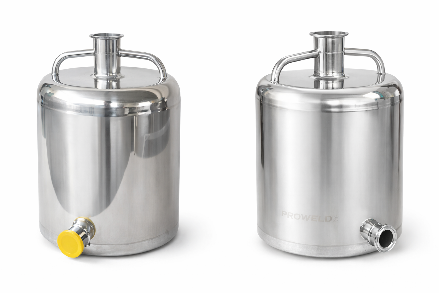 Recipiente Farmacéutico de Acero Inoxidable 316L con Válvula Sanitaria – ProWeld