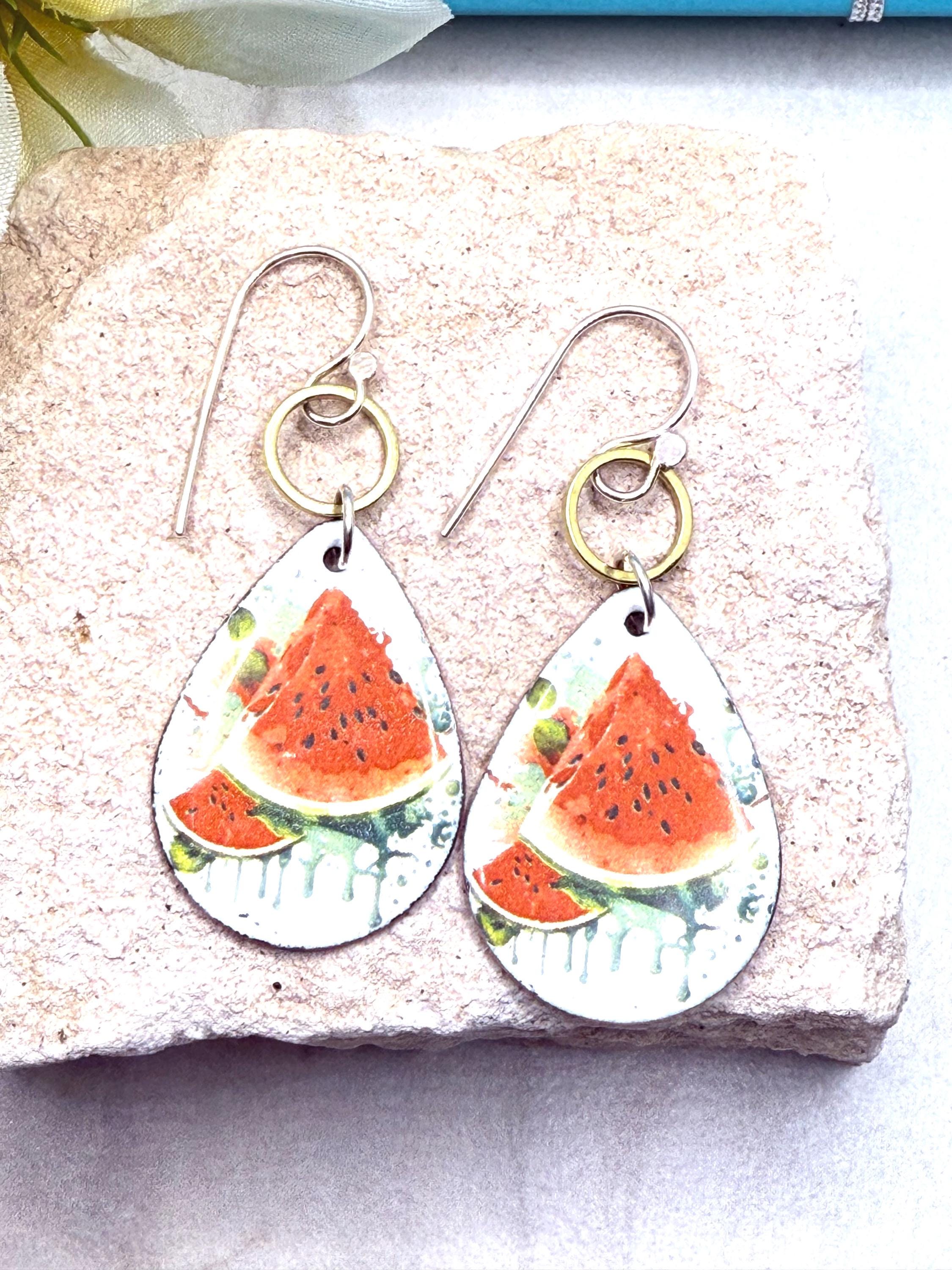 Watermelon Slices, Earrings